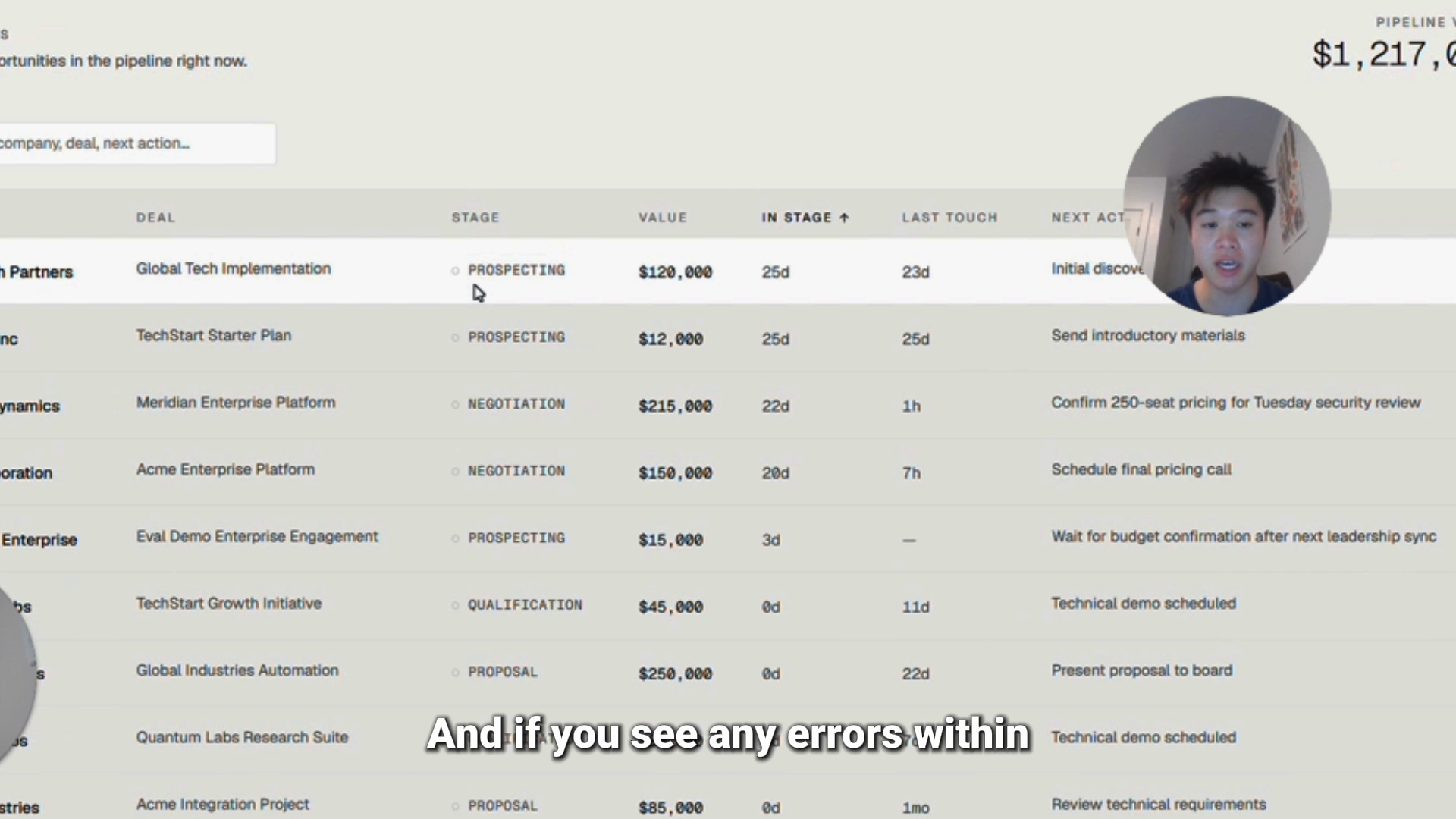 AI CRM Pipeline View